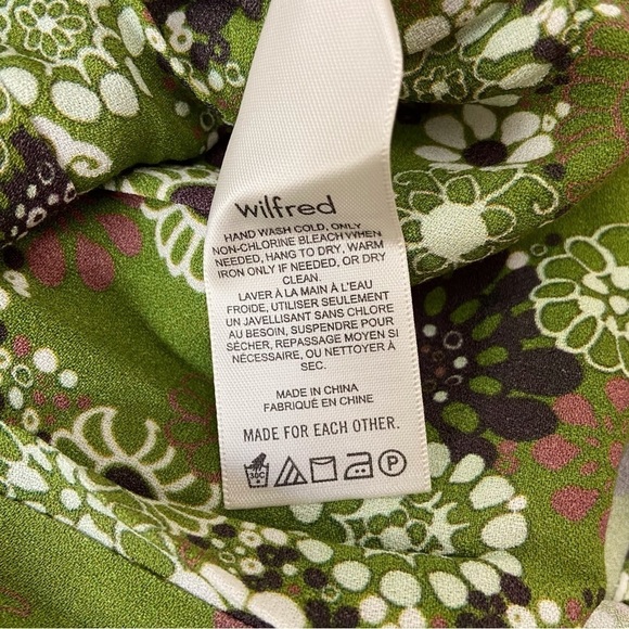 Artizia Wilfred City lights floral mini dress green white sweetheart neckline 8 - Picture 8 of 14